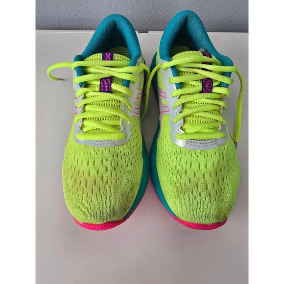 ASICS Gel‑Excite 7 Running Shoes Women's US 8 Yellow Teal Pink Performance Wear - Picture 5 of 9